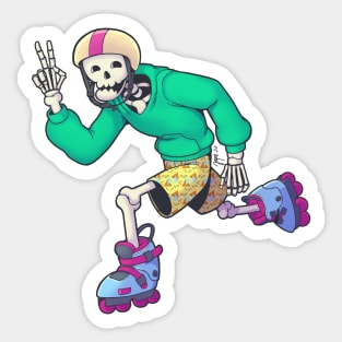 Skater Skull Sticker